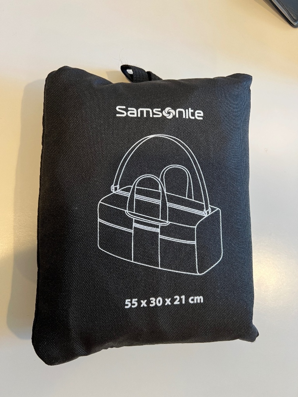 Brand-new black Samsonite Foldaway Duffel Bag